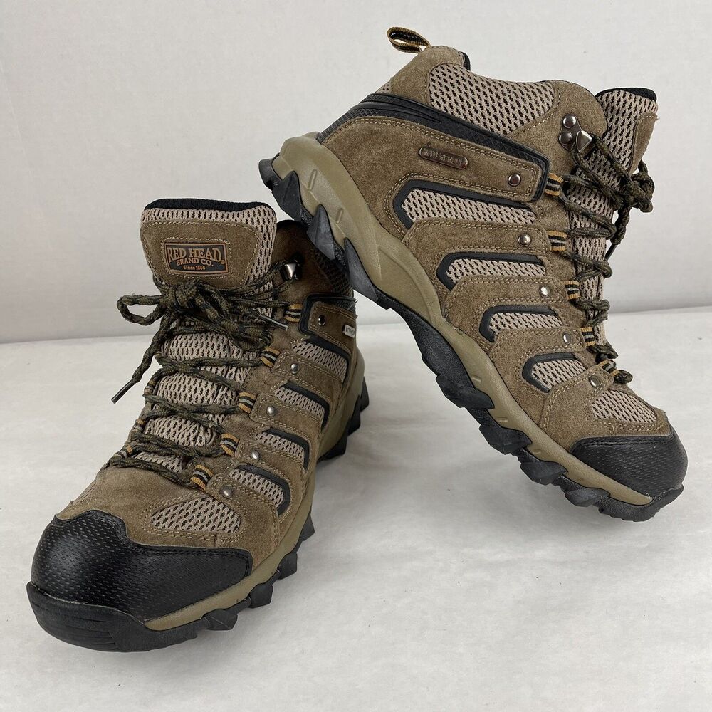 RedHead Mens Hiking Boots Size 10 M Brown Leather Front Range P1077MEY Shoes